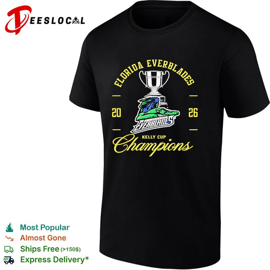 Florida Everblades trophy alligator 2026 Kelly Cup champions shirt