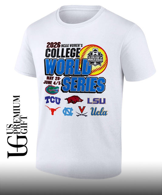 Florida TCU Arkansas LSU Texas UNC UVA UCLA 2026 NCAA Women’s College World Series shirt