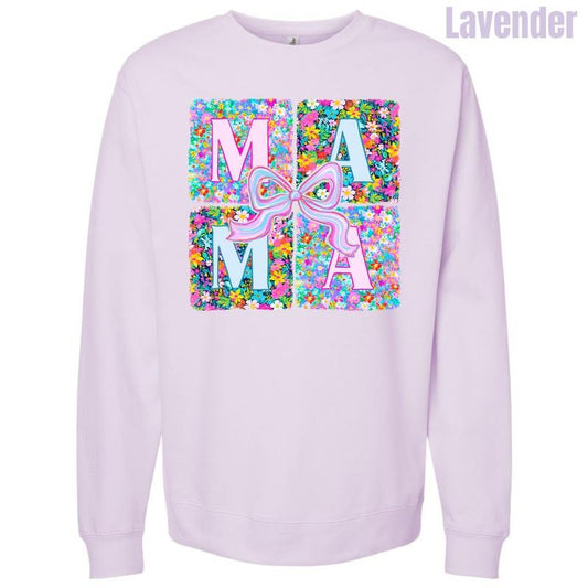 Flower Block Mama Sweatshirt 'NLB'
