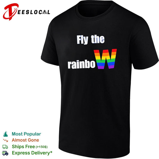 Fly the rainbow W pride flag shirt