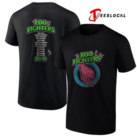 FooFightersTakeCovertourEuropeandUKneonskeletondatesscheduleshirt