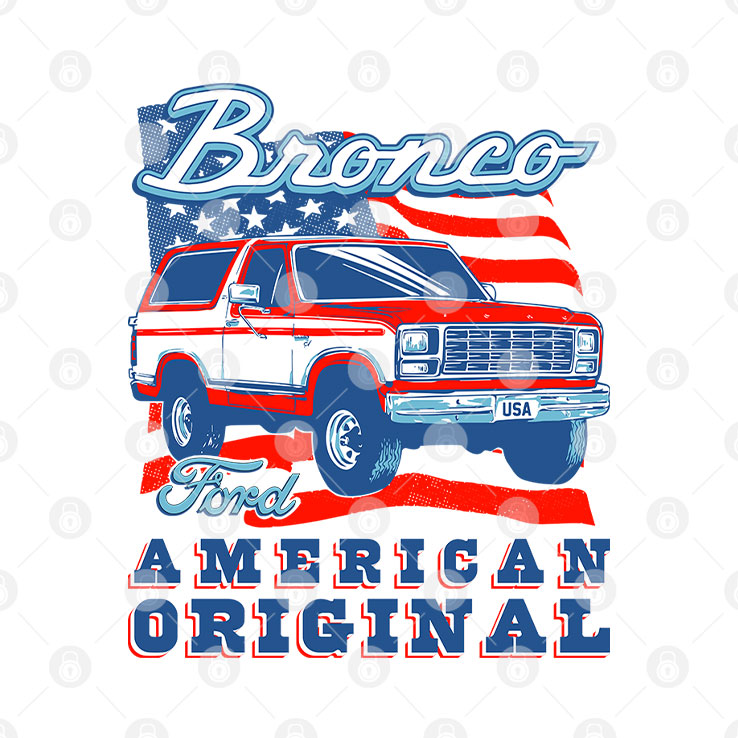 Ford Bronco American Original T Shirt