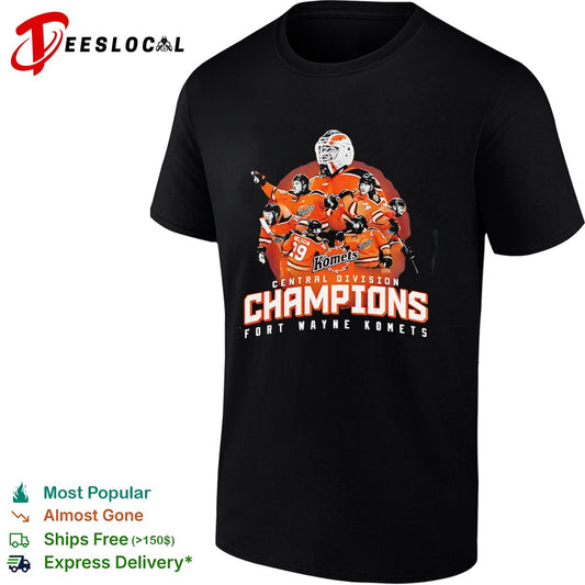 Fort Wayne Komets Nelson Central Division Champions ECHL Hockey Team Fan Shirt