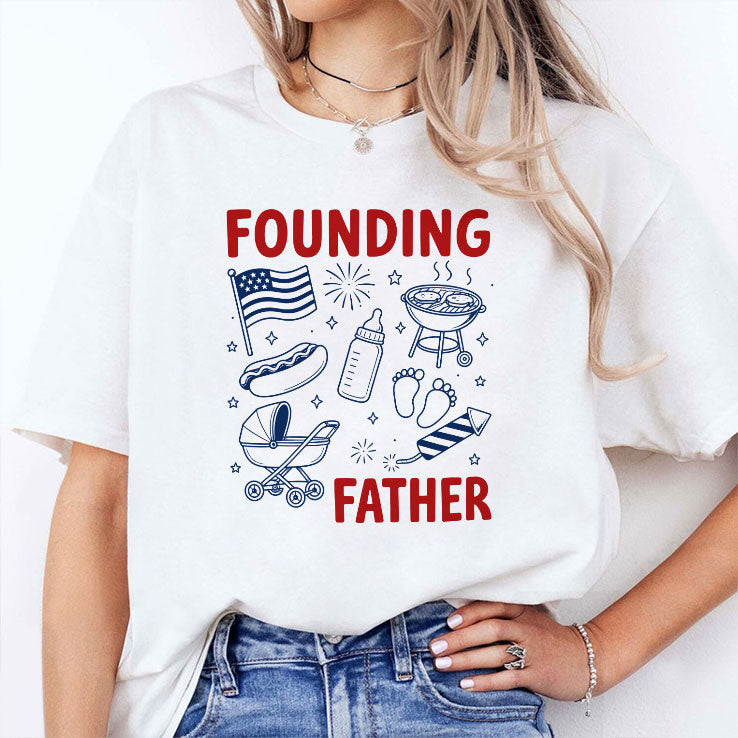 Founding Father 4th Of July Couple T Shirt