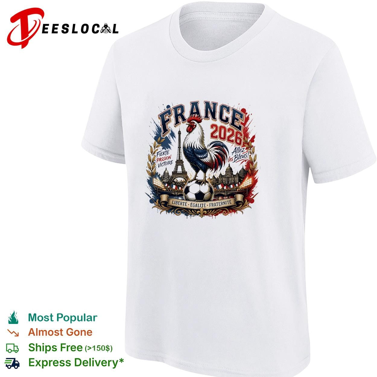 France 2026 FIFA World Cup rooster Eiffel Tower Liberte soccer shirt