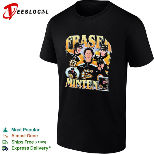 Fraser Minten Boston Bruins NHL Hockey Player shirt