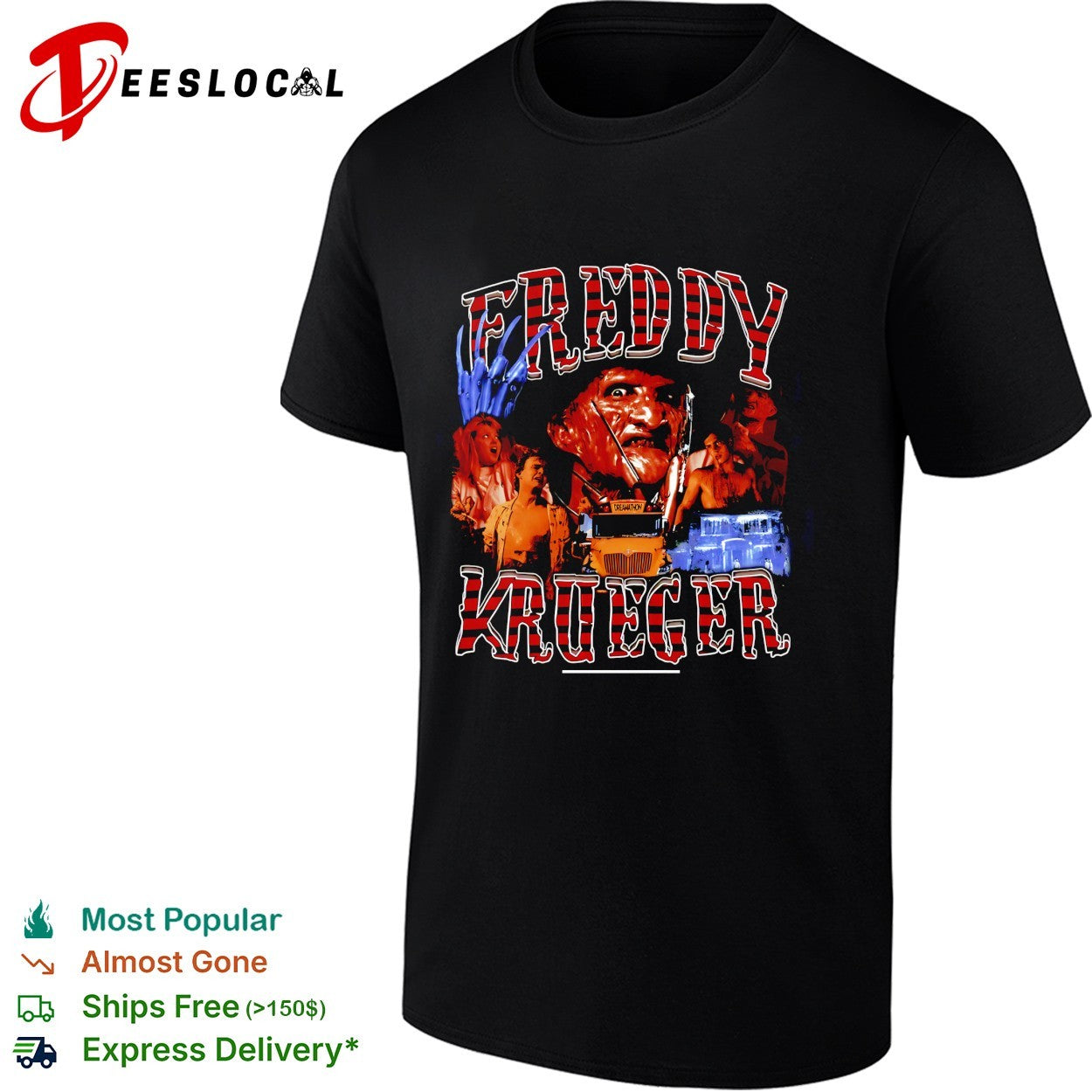 Freddy Krueger horror collage shirt