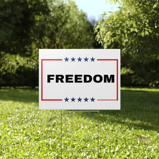 Freedom Charlie Kirk Yard Sign