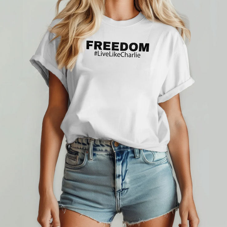 Freedom Live Like Charlie Red White And Blueberries Shirt