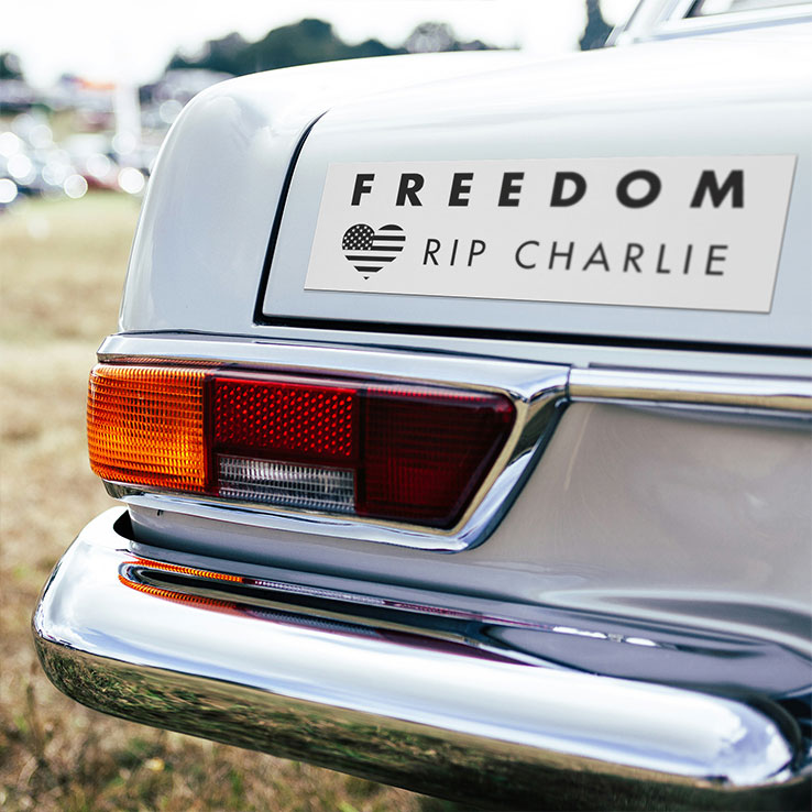 Freedom RIP Charlie Kirk Car Magnet