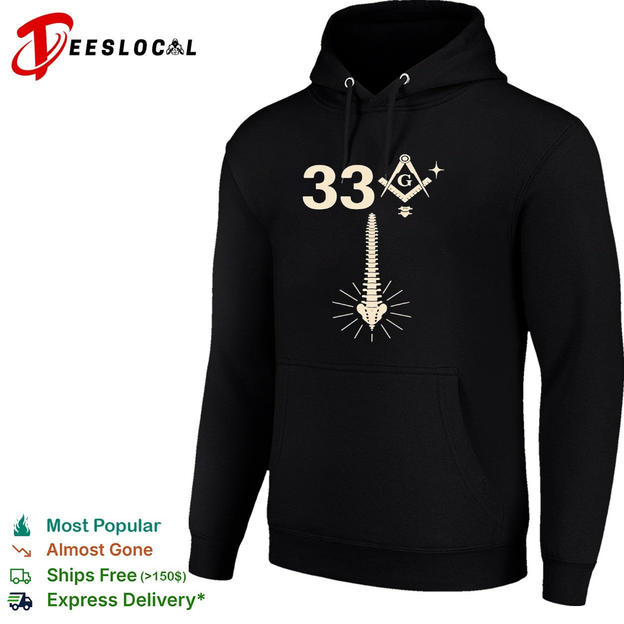 Freemason 33 spine bone shirt