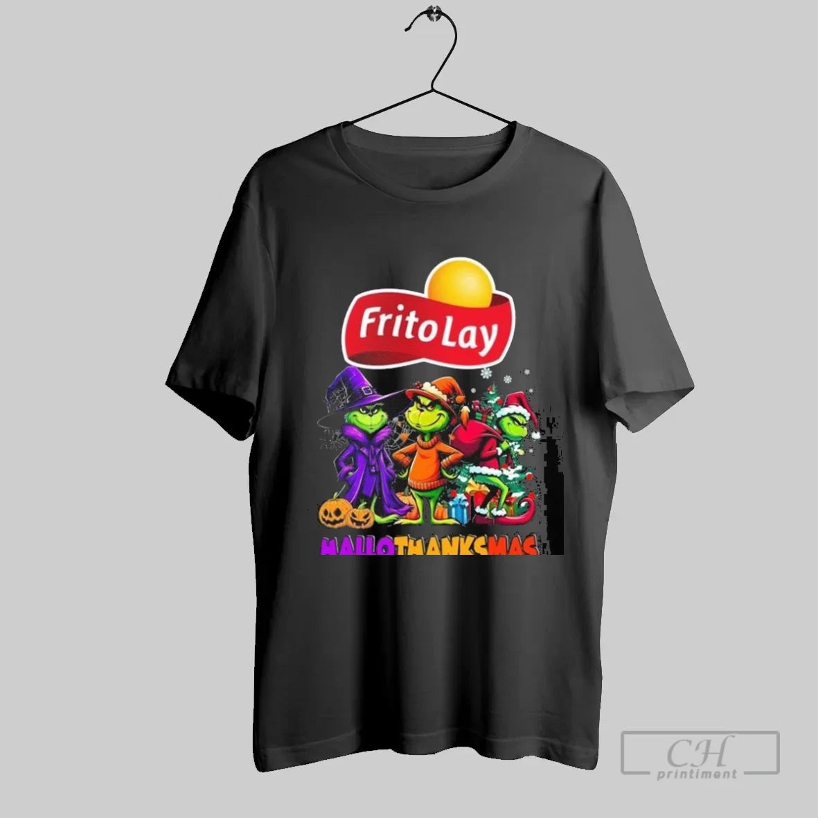 Frito Lay The Grinch Hallothanksmas 2025 - clothing by TeeHivey.com