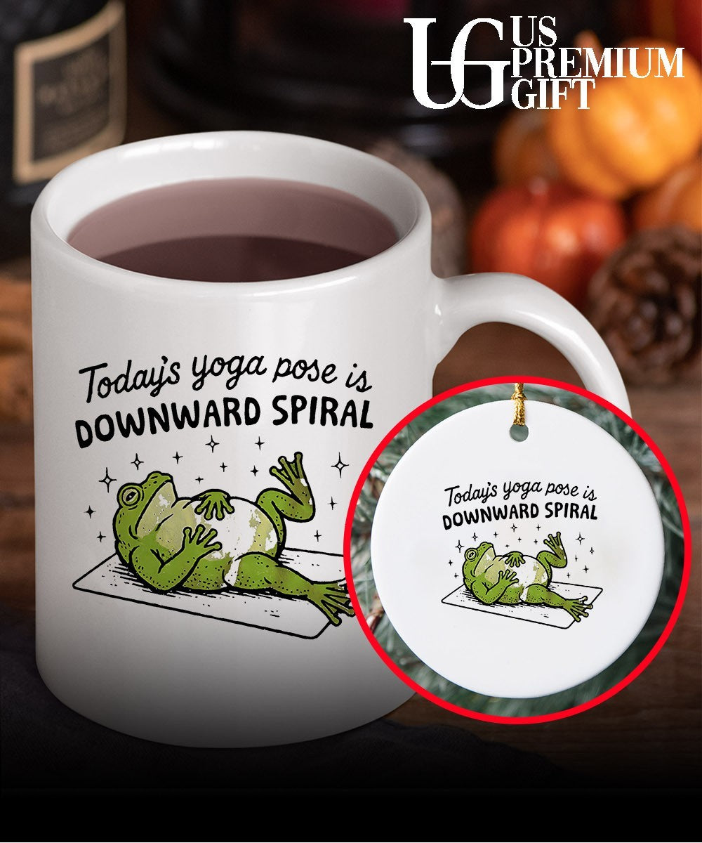 Frog Today’s yoga pose is downward spiral shirt