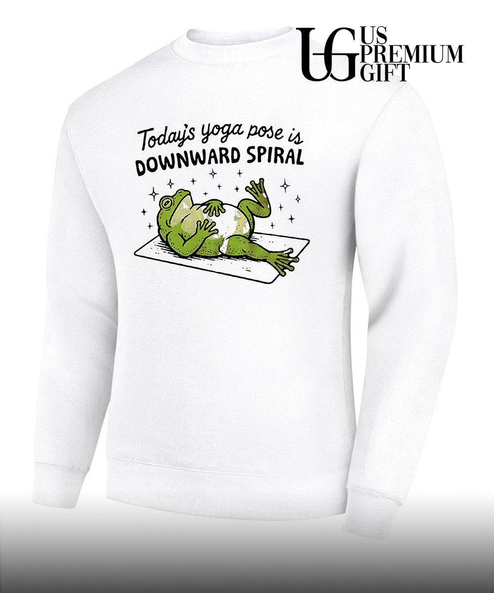 Frog Today’s yoga pose is downward spiral shirt