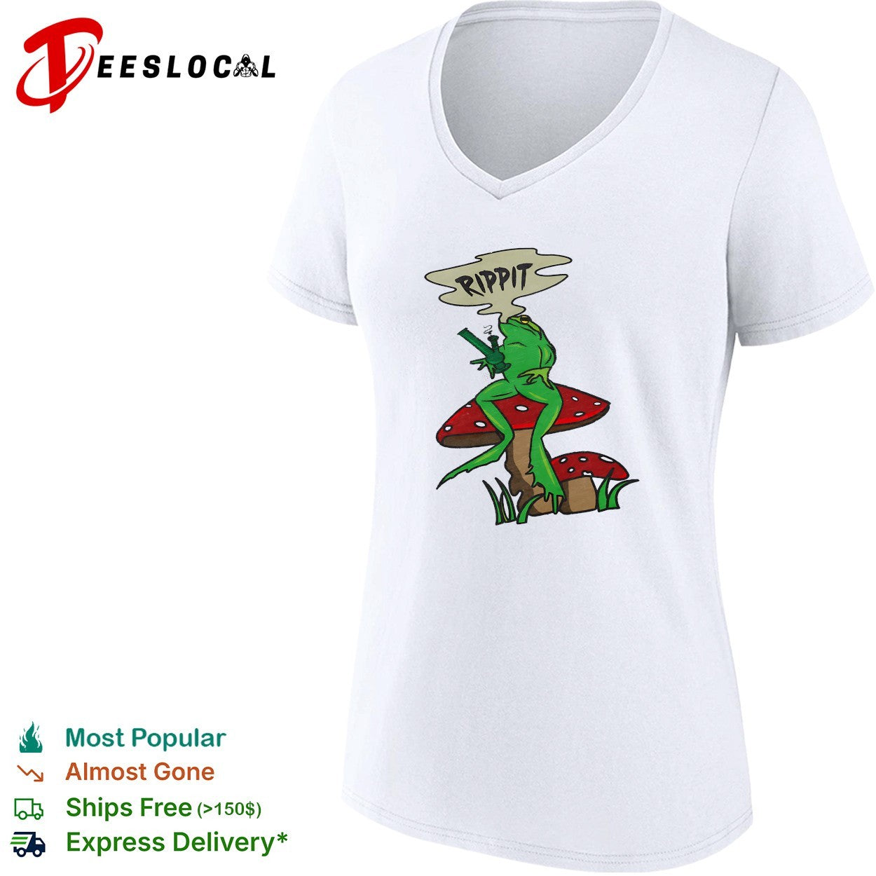 Frog holding gun rippit shirt
