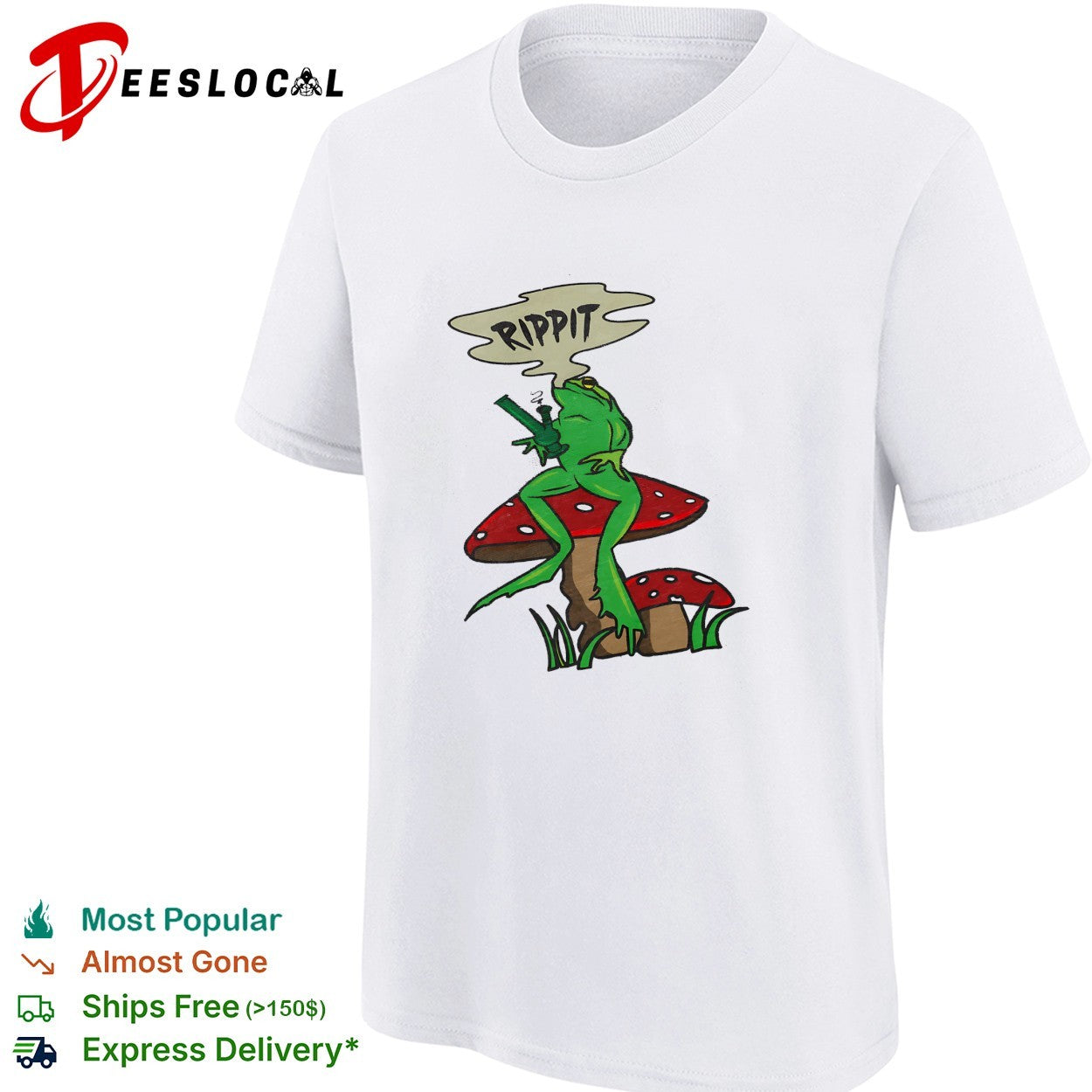 Frog holding gun rippit shirt