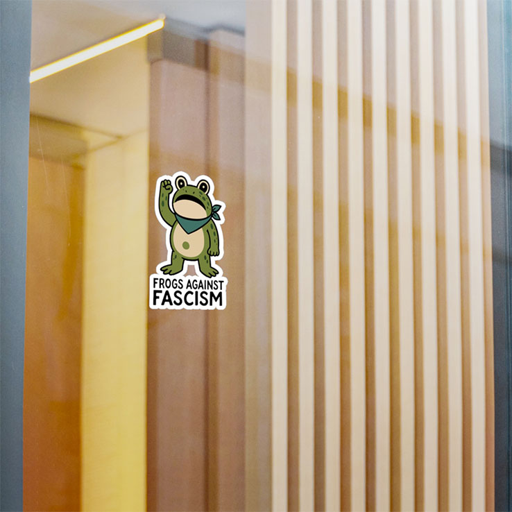 Frogs Against Fascism Sticker