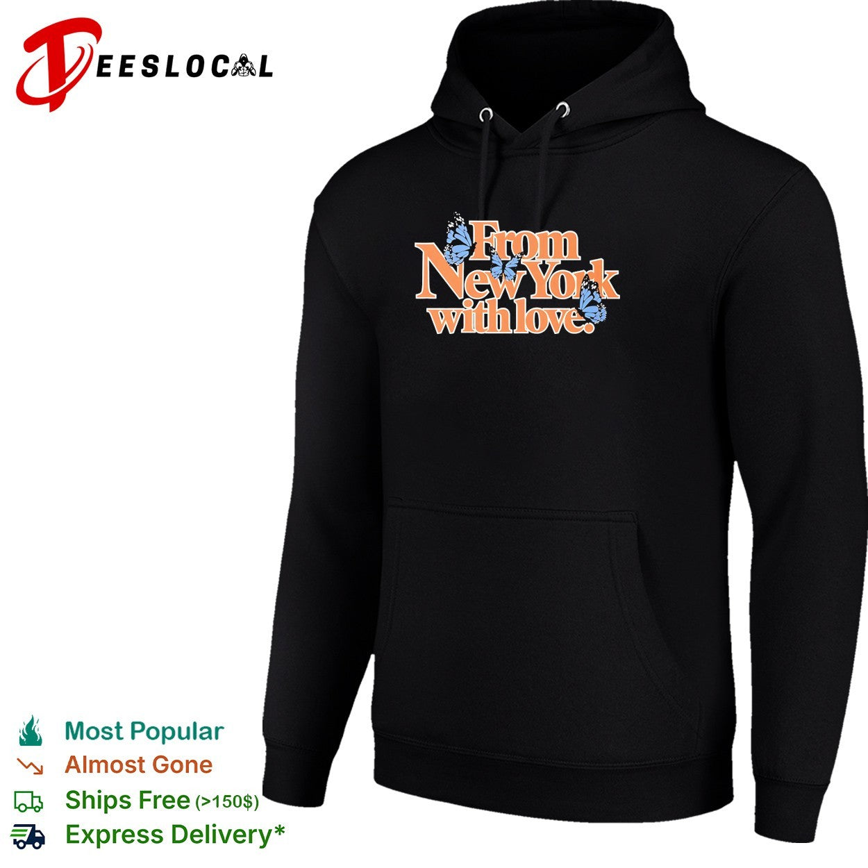 From New York with love butterflies shirt