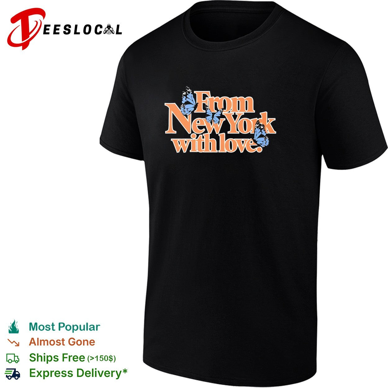 From New York with love butterflies shirt