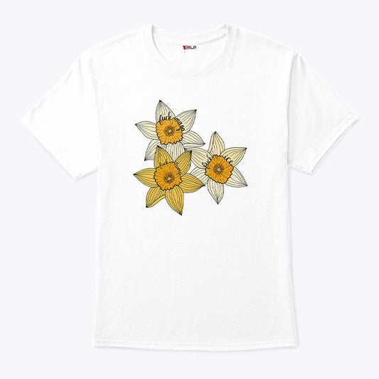 Fuck MAGA Fuck Trump Fuck ICE Yellow Daffodil Trio Shirt