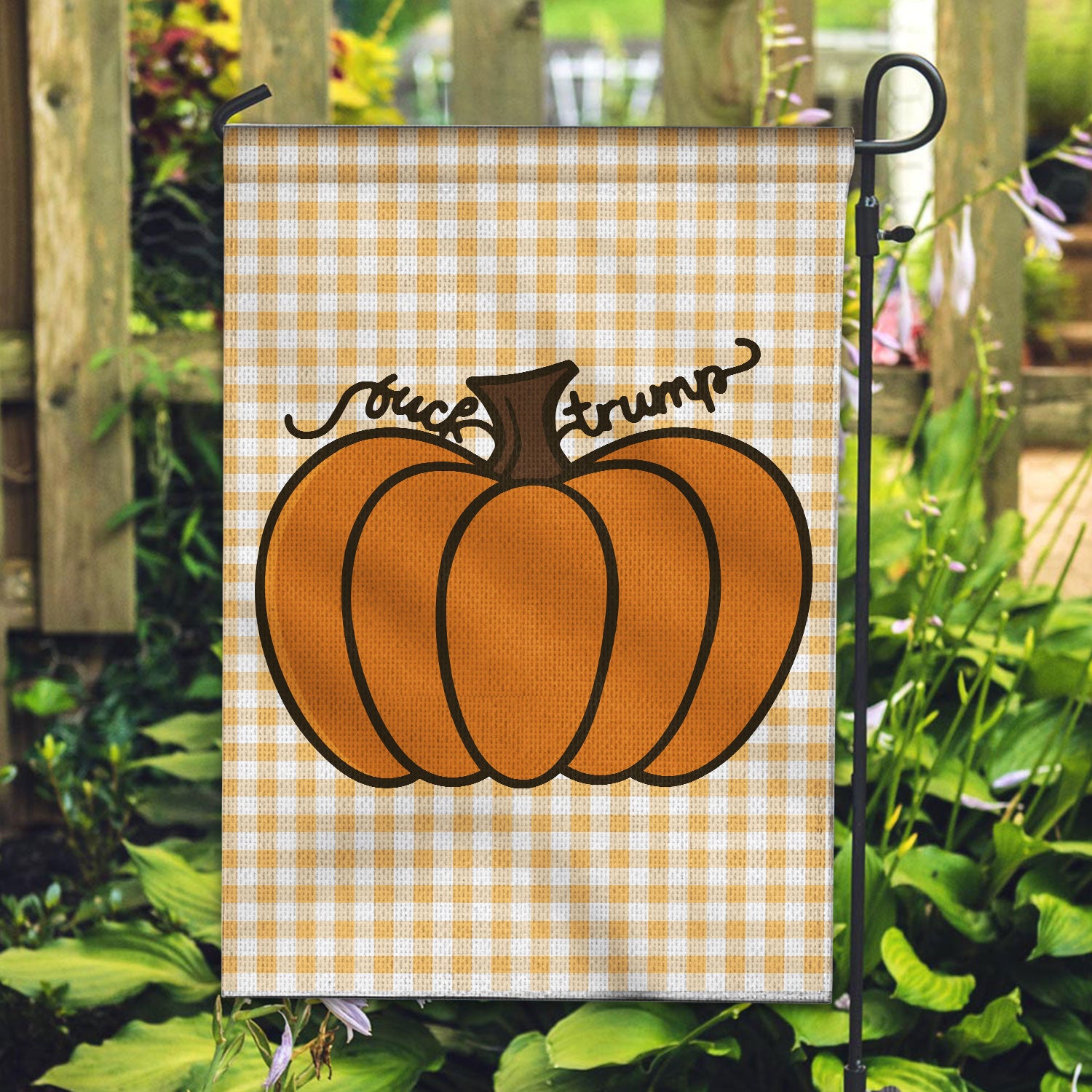 Fuck Trump Pumpkin Garden Flag