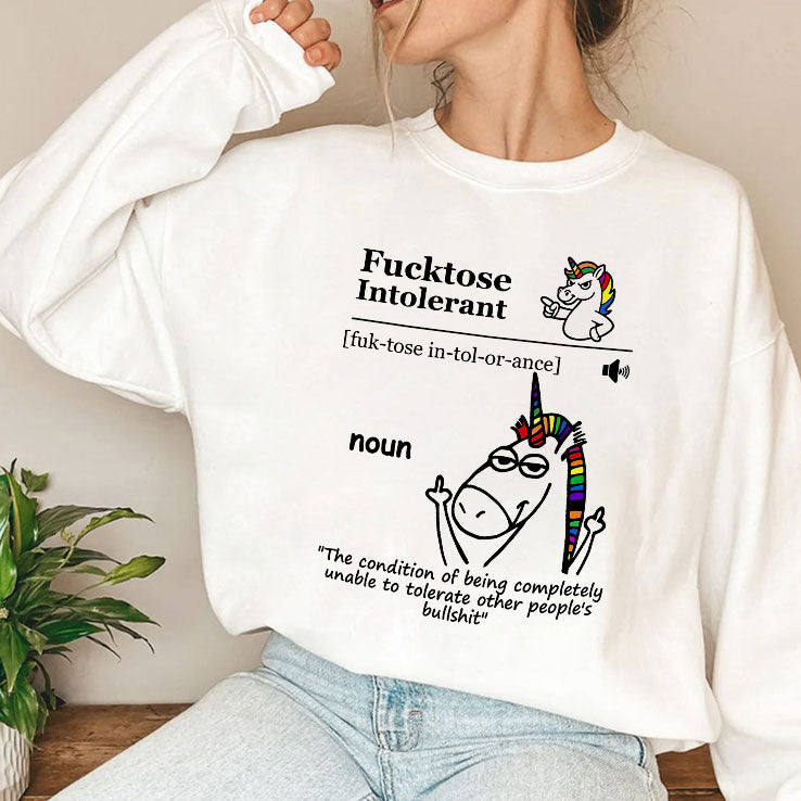 Fucktose Intolerant Noun Fucktose Intolerant Definition T Shirt