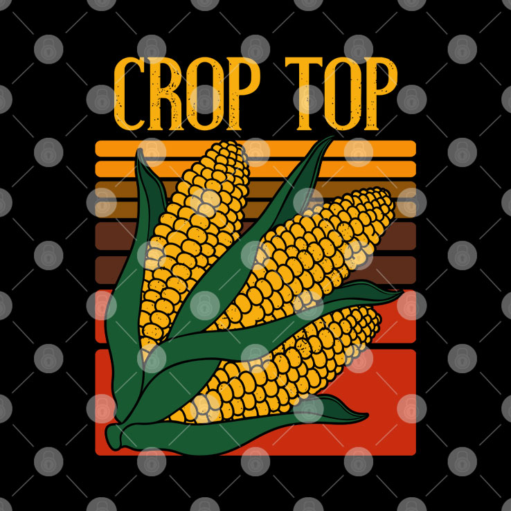 Funny Crop Top Corn T Shirt