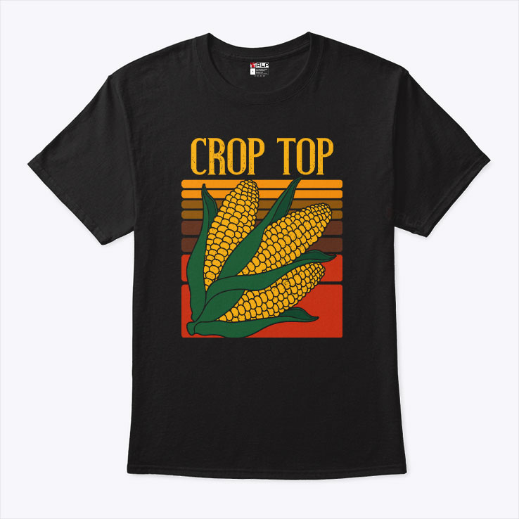 Funny Crop Top Corn T Shirt