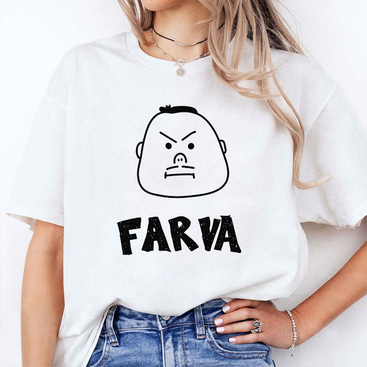 Funny Farva Bachelor Party Drawing Cartoon Big Head T Shirt