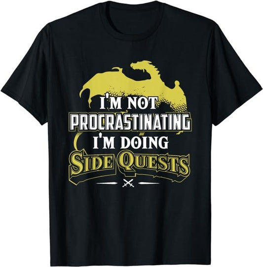 Funny Gamer Shirts, Special Gifts For Gamers, RPG Gamer T-Shirt I'm Doing Side Quests Menswear Casual Classic