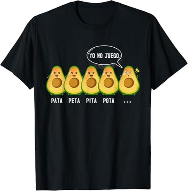 Funny Mexican Shirts, Pata Peta Pita Pota Yo No Juego Funny Mexican Latino Quote T-Shirt Menswear Top Casual Classic