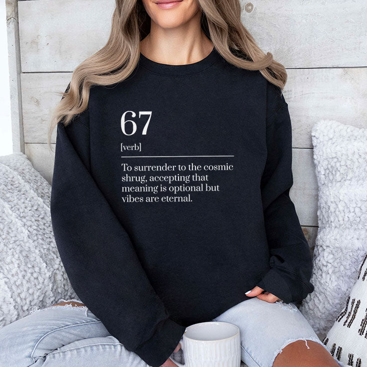 Funny Six Seven Number 67 Meme Dictionary Definition T Shirt
