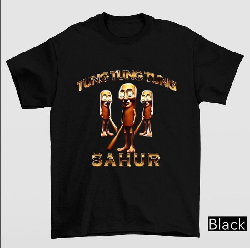 Funny Tung Tung Tung Sahur Shirt, Italian Brainrot Tee, Gift for Mom, Menswear Top, women top, Gift For menswear