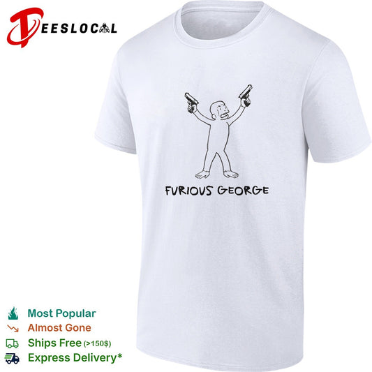 Furious George monkey holding guns shirt
