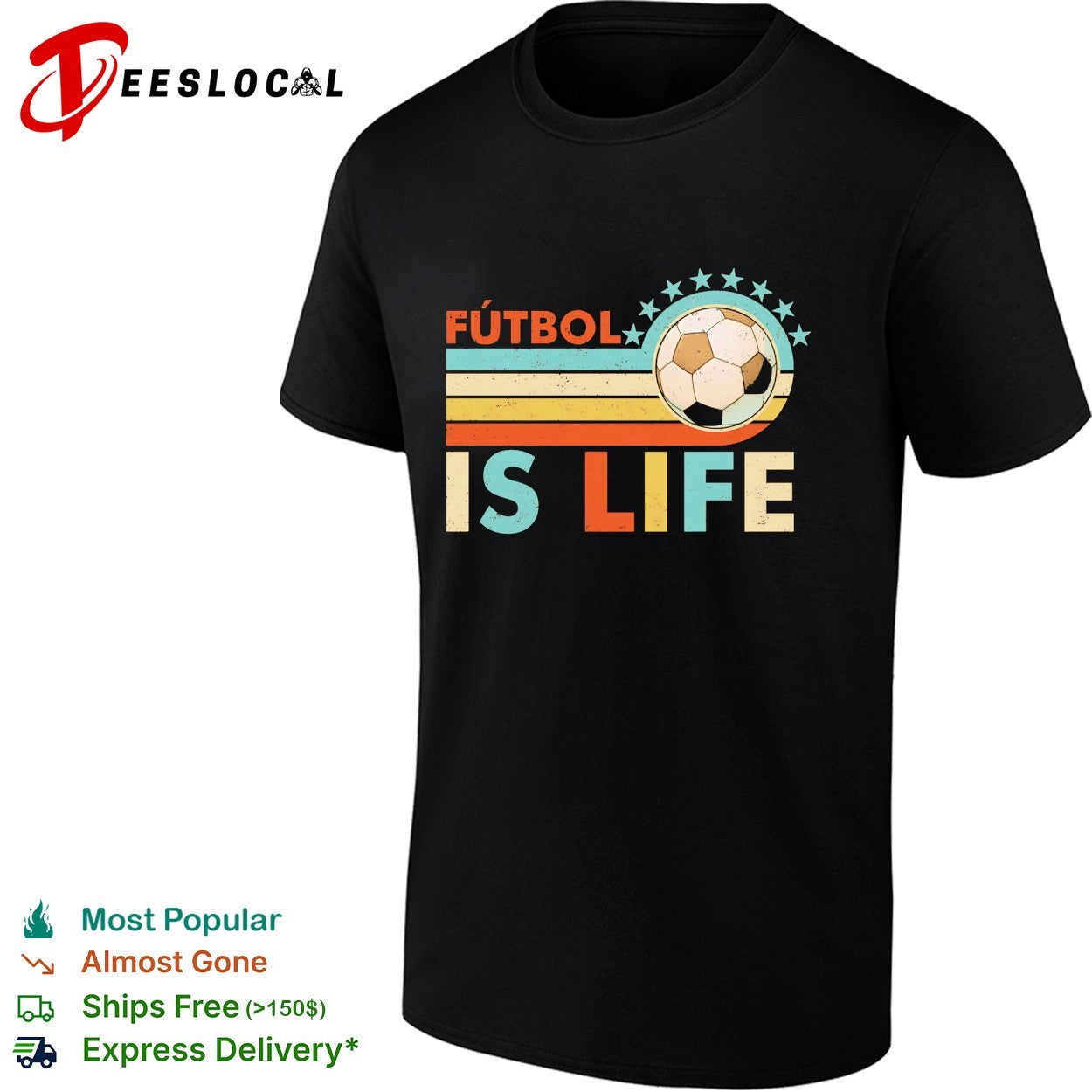Futbol is life football vintage shirt