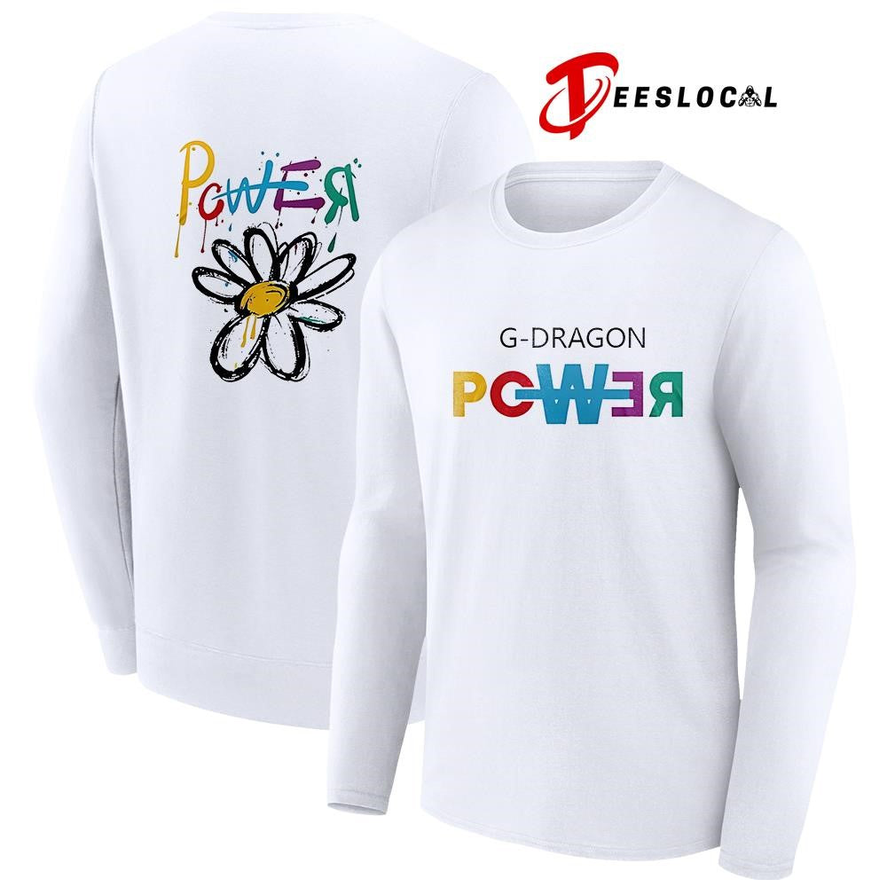 G Dragon Power world tour flower handraw graphic shirt