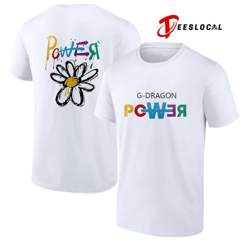 G Dragon Power world tour flower handraw graphic shirt