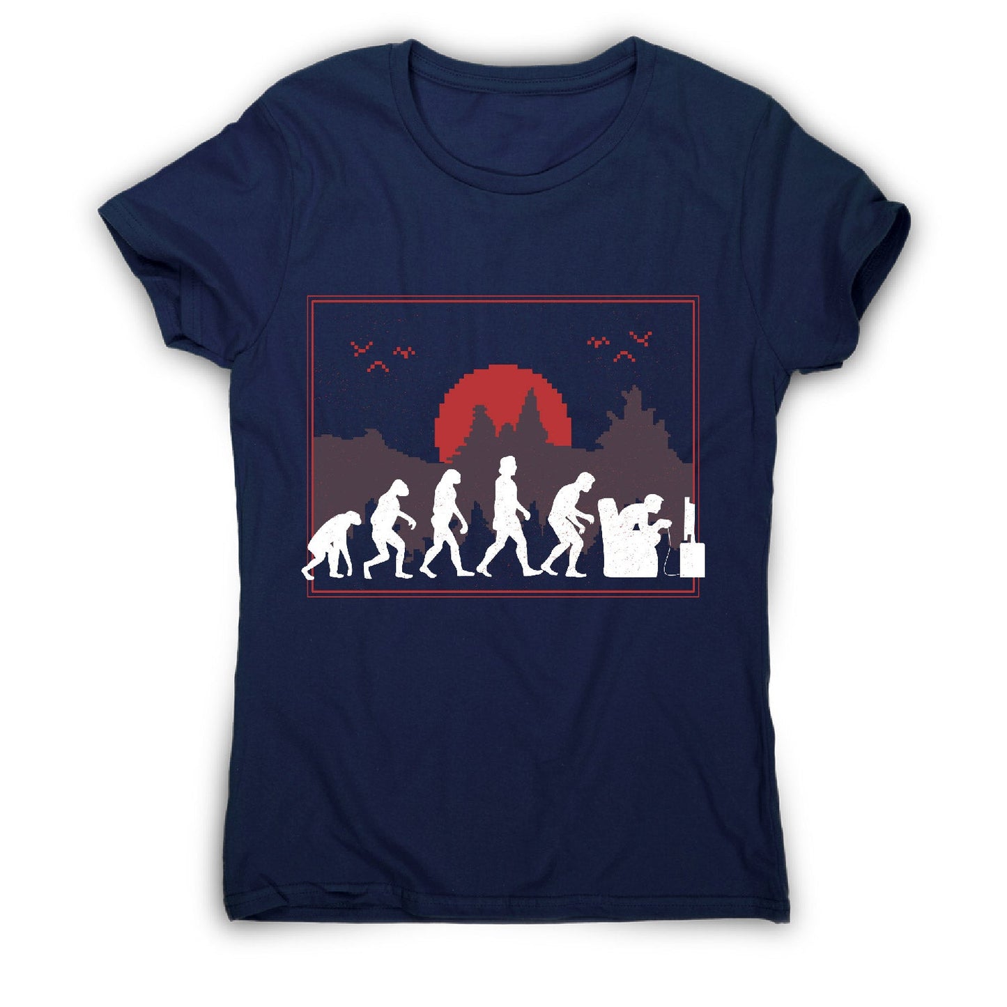 Gaming evolution - women's funny premium t-shirt