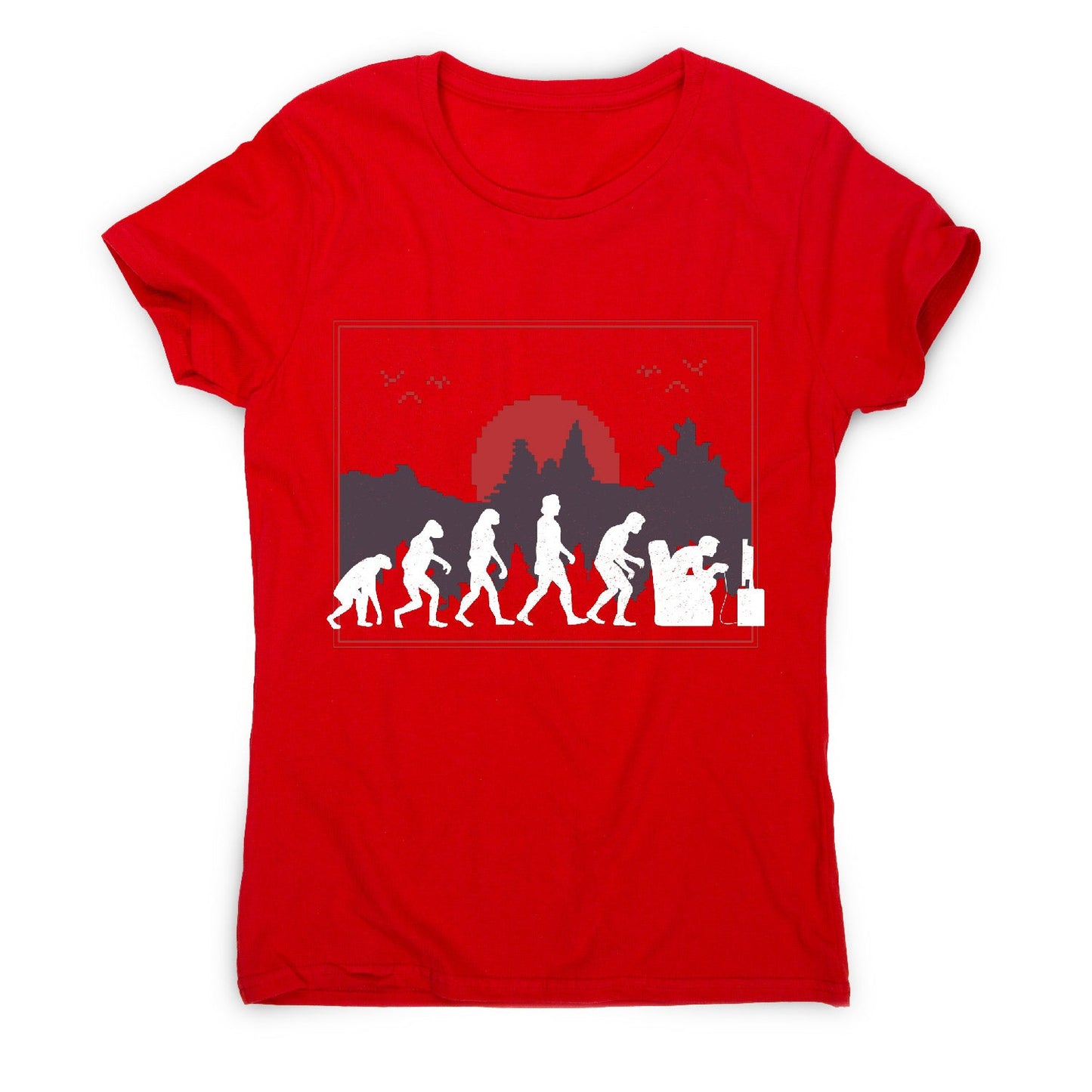 Gaming evolution - women's funny premium t-shirt