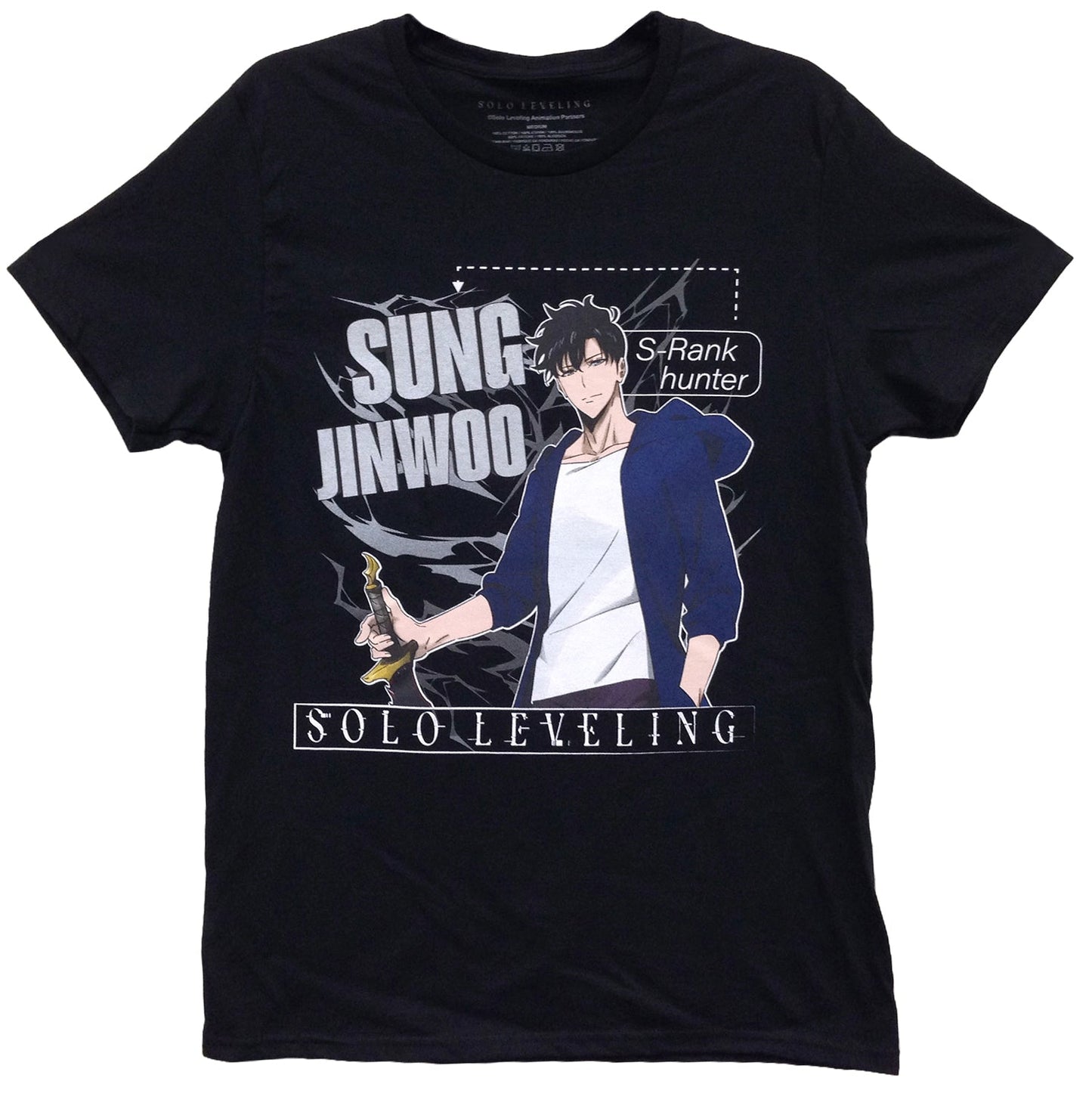 Solo Leveling - Sung Jinwoo Attack Style Black Adult T-Shirt