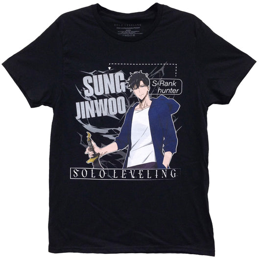 Solo Leveling - Sung Jinwoo Attack Style Black Adult T-Shirt