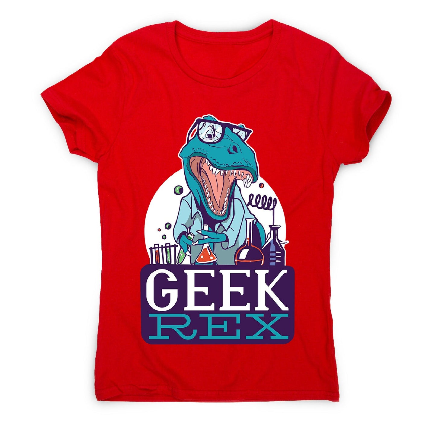 Geek t-rex - women's funny premium t-shirt