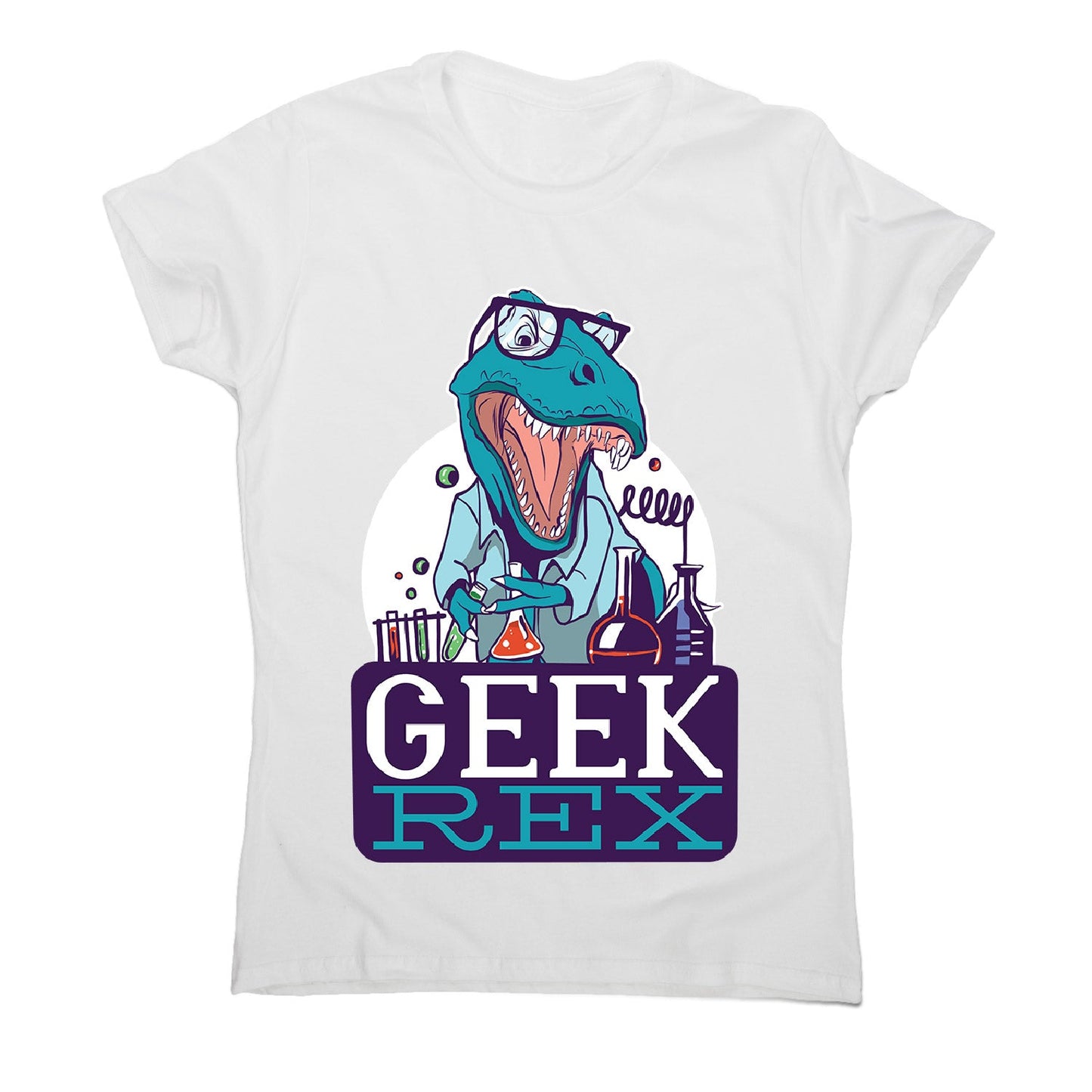 Geek t-rex - women's funny premium t-shirt