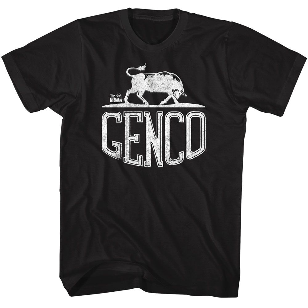 The Godfather - Genco Bull - American Classics - Solid Black Adult Short Sleeve T-Shirt - clothing by TeeHivey.com (Image 1)