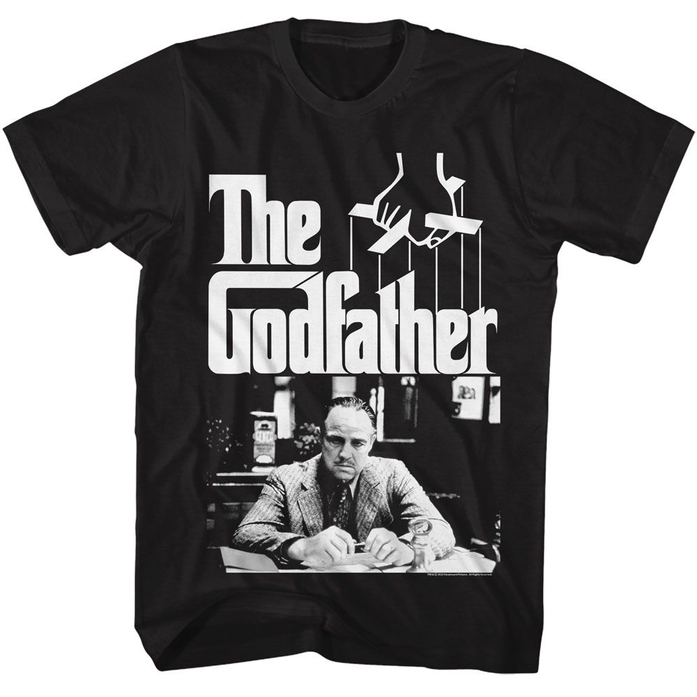 The Godfather - Godfather - American Classics - Solid Black Adult Short Sleeve T-Shirt - clothing by TeeHivey.com (Image 1)