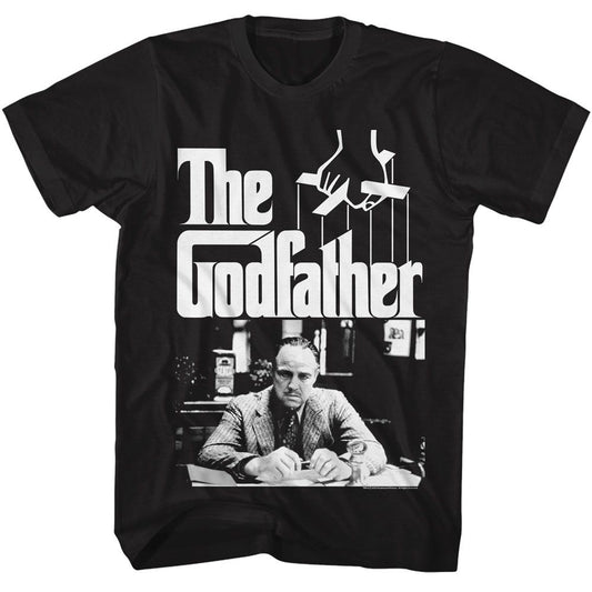 The Godfather - Godfather - American Classics - Solid Black Adult Short Sleeve T-Shirt - clothing by TeeHivey.com (Image 1)
