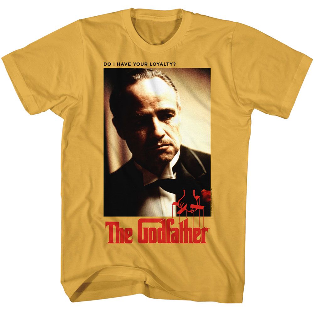 The Godfather - Loyalty Poster - American Classics - Solid Yellow Adult Short Sleeve T-Shirt (Image 1)