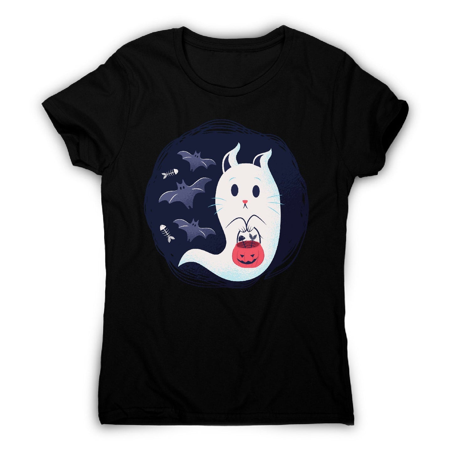 Ghost cat - women's funny premium t-shirt