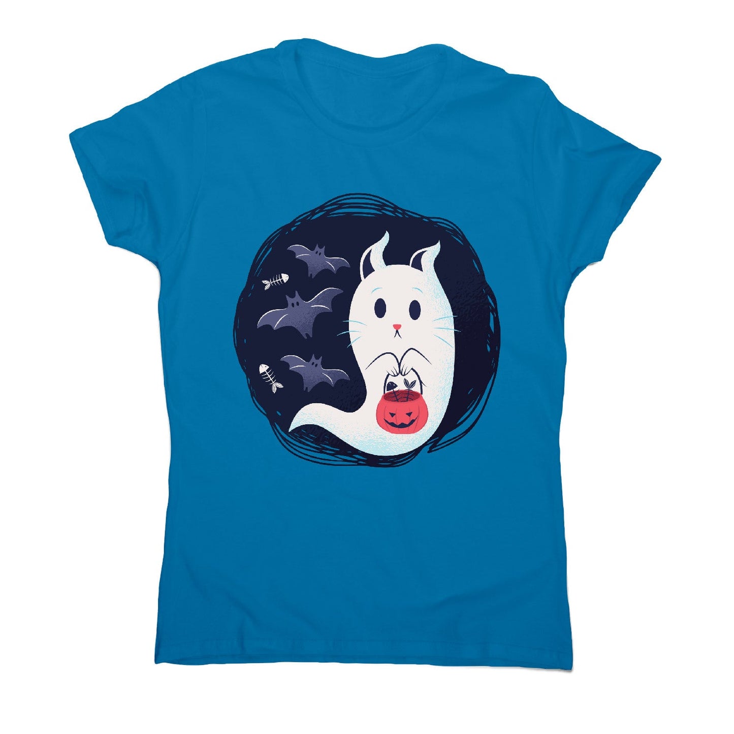 Ghost cat - women's funny premium t-shirt