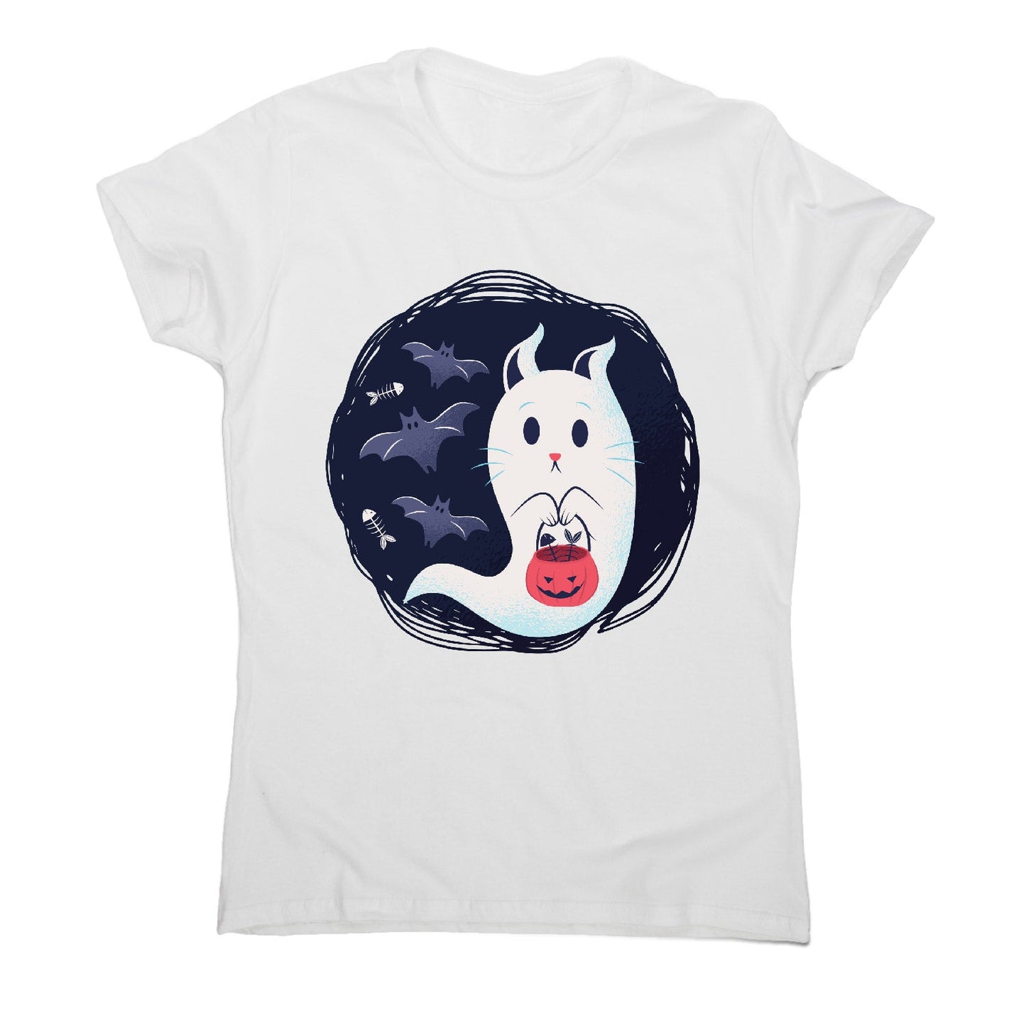 Ghost cat - women's funny premium t-shirt